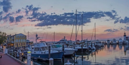 Marina at sunrise.