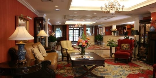 Hotel lobby.