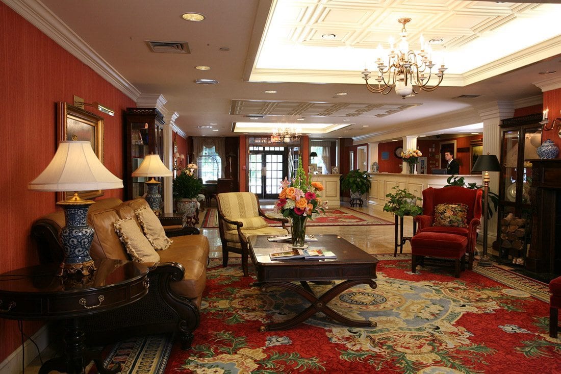 Hotel lobby.