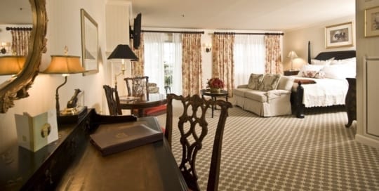 Luxury hotel room.