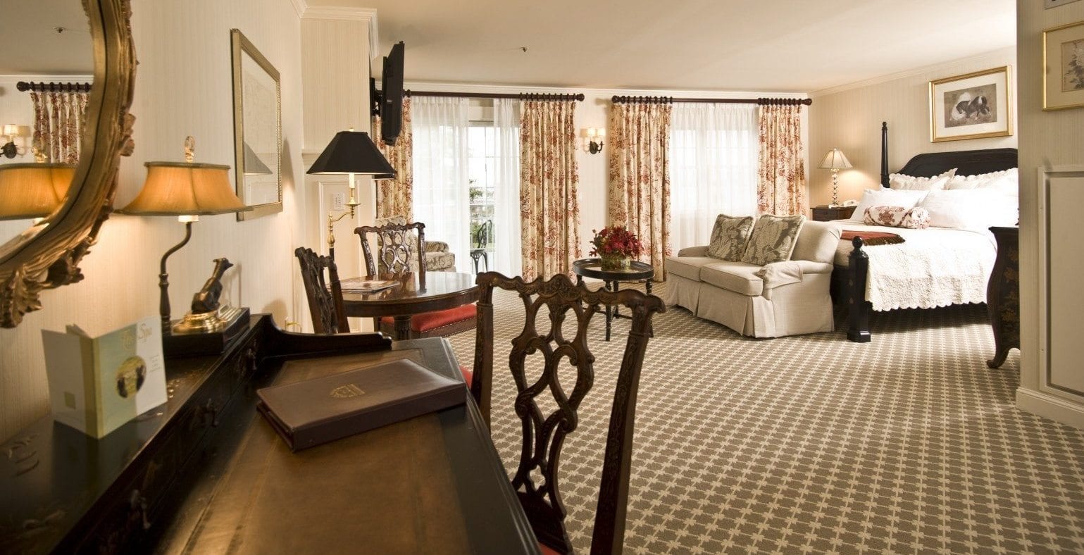 Luxury hotel room.