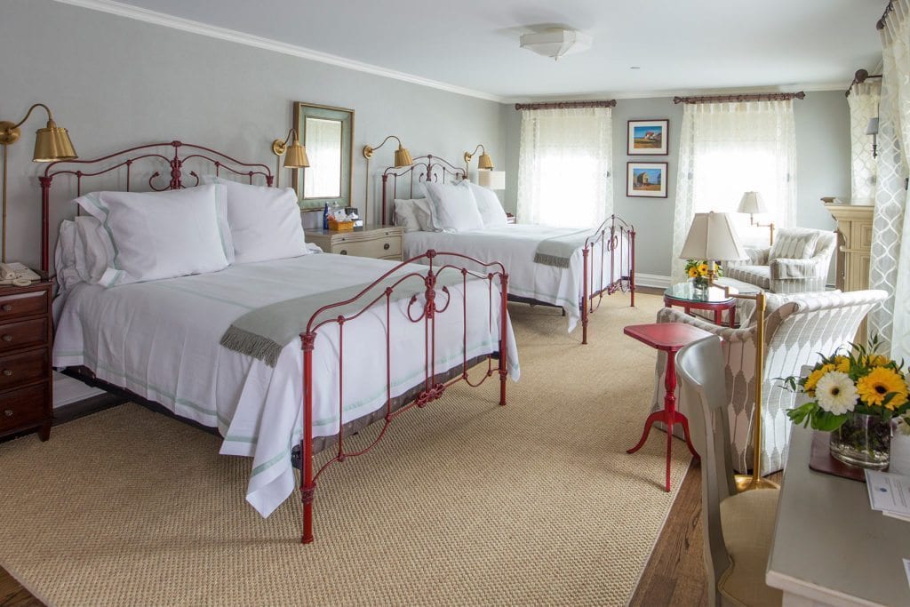 Two beds in guest house.