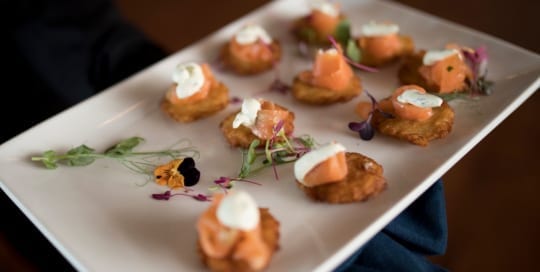 Gourmet appetizers.