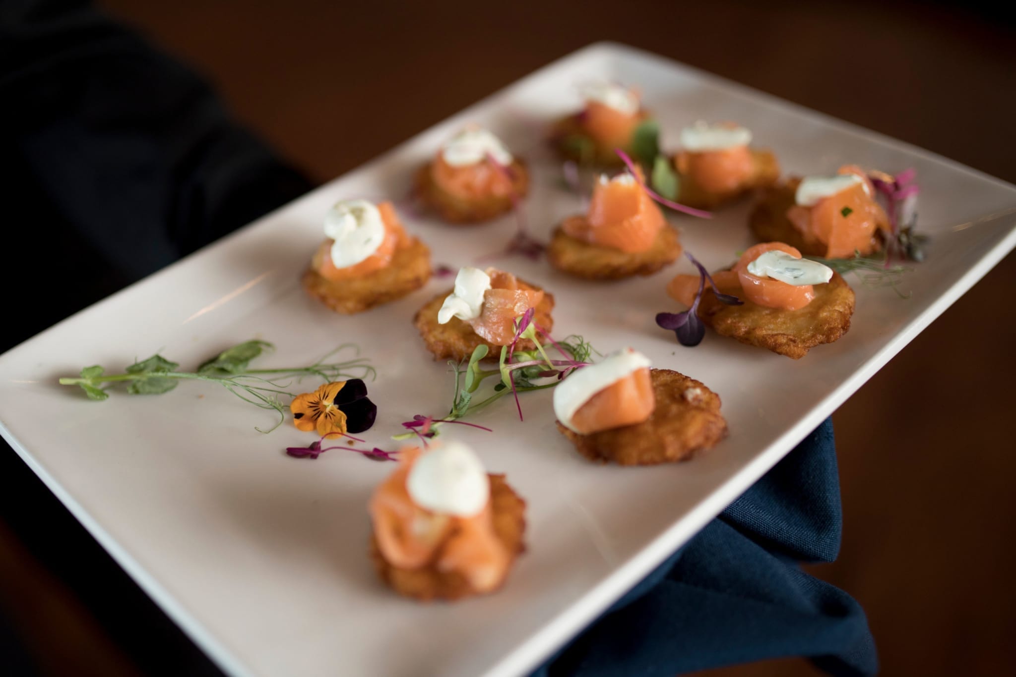Gourmet appetizers.