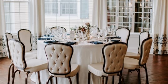 Wedding reception table.