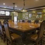 Large dining table.